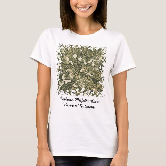 T-shirt Camiseta Feminina Básica Camuflagem Orgânica-1 (Devant)