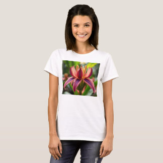 T-shirt Camiseta Feminina Básica Flor