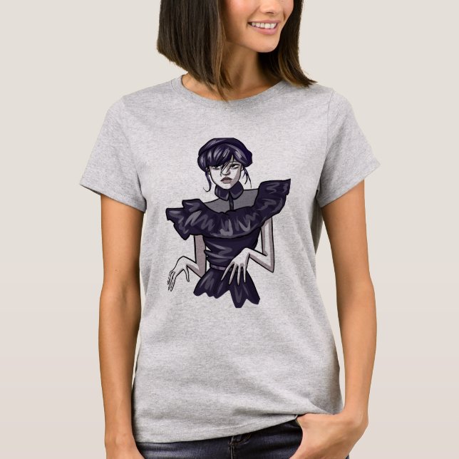 T-shirt Camiseta feminina com estampa de wandinha (Devant)
