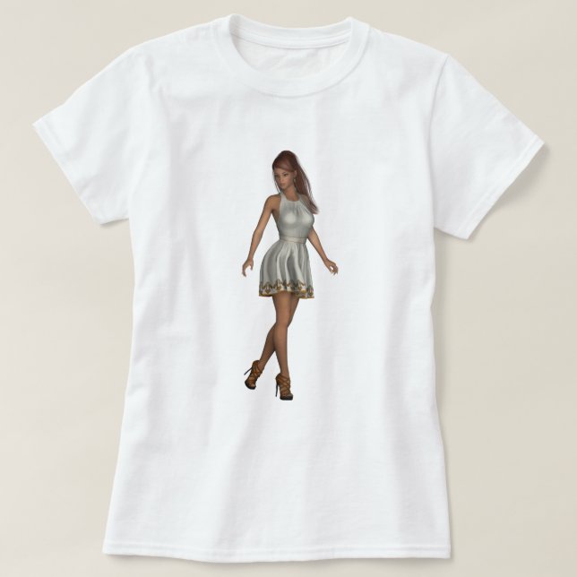 T-shirt Camiseta garota da moda (Design devant)