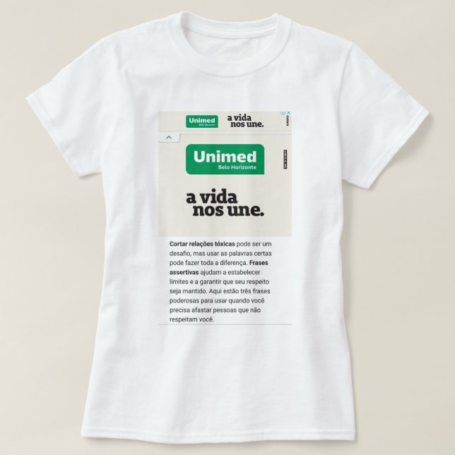 T-shirt Camiseta gola canoa Feminina simples  (Design devant)