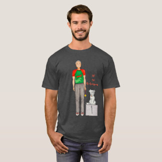 T-shirt Camiseta Hombre con su perro ganando medalla