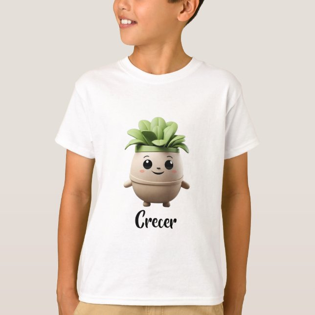T-shirt Camiseta Infantil Pipo Crecer – Ilustración Positi (Devant)