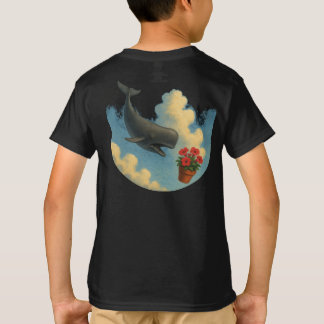 T-shirt Camiseta Infantil Whale & Bowl Of Petunias - Back