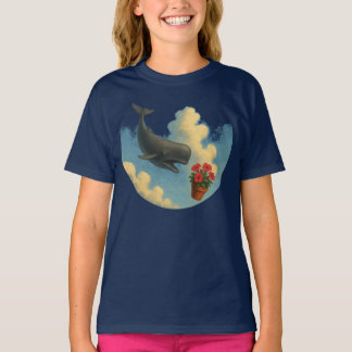 T-shirt Camiseta Infantil Whale & Bowl Of Petunias - Front