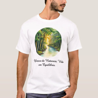 T-shirt Camiseta Masculina Básica Reflexos da Terra-2