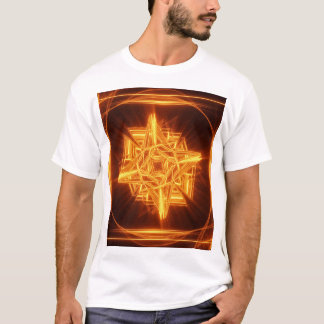 T-shirt Camiseta símbolo estrela dourada de fogo