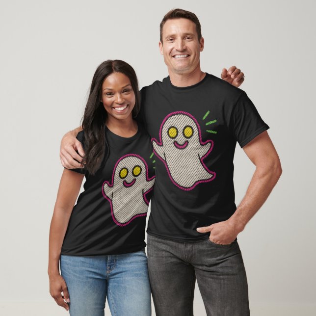 T-shirt Camiseta unisex con fantasma bordado  (Unisexe)