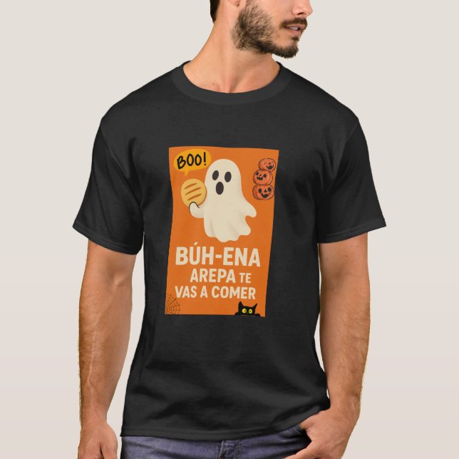 T-shirt Camiseta Unisex de Halloween – Fantasma Divertido (Devant)
