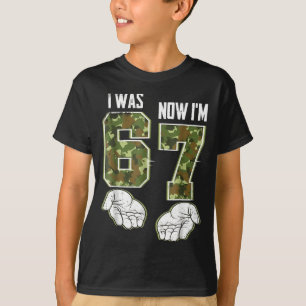 T-shirt Camo 7 ans Anniversaire J'avais 6 ans Maintenant j