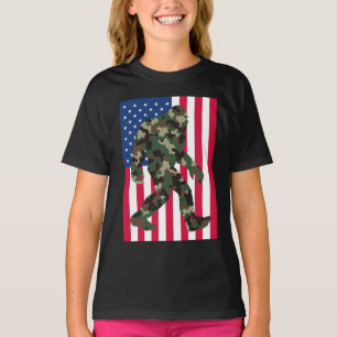 T-shirt Camo Bigfoot Sasquatch