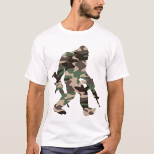T-shirt Camo Bigfoot Sasquatch