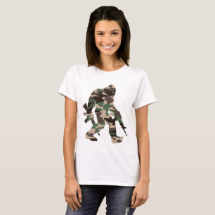 T-shirt Camo Bigfoot Sasquatch