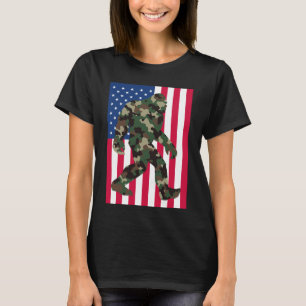 T-shirt Camo Bigfoot Sasquatch
