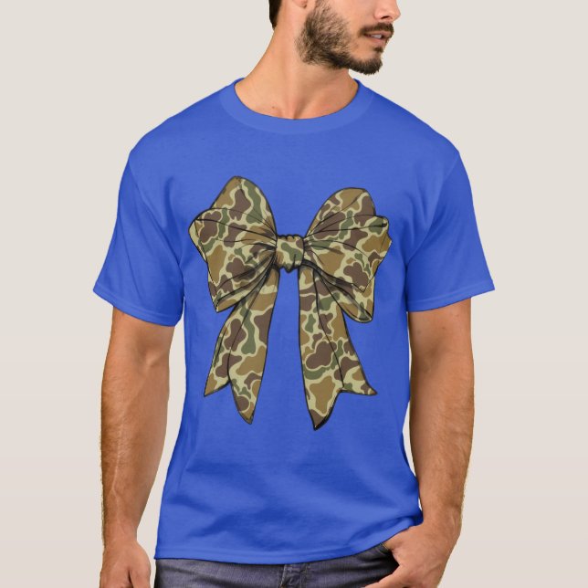 T-shirt Camo Bow Camo Hunting Theme Fall Shower Camouflage (Devant)