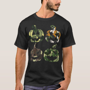 T-shirt Camo Citrouille Militaire Tactique Lazy Facile Hal