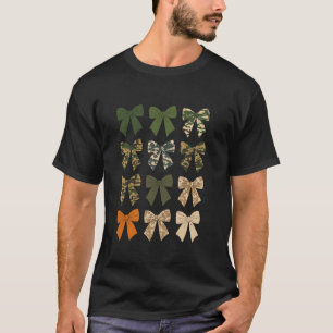 T-shirt Camo Coquette Bow Chasse Camouflage Vieux Camo Bow