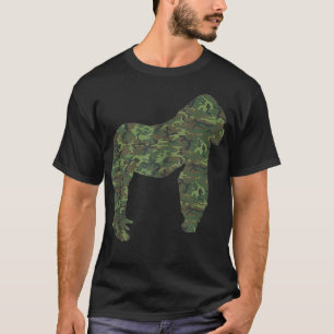 T-shirt Camo de Gorille militaire Imprimer US Ape Animal V