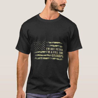 T-shirt Camo École Ancienne Je ne suis pas à la retraite J