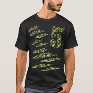 T-shirt Camo Militaire Numéro 5 An Soldat Camoue
