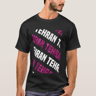 T-shirt Camo Motif de Téhéran Camouflage rose