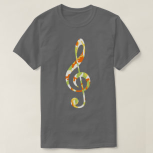 T-shirt Camo Motif Treble Clef été