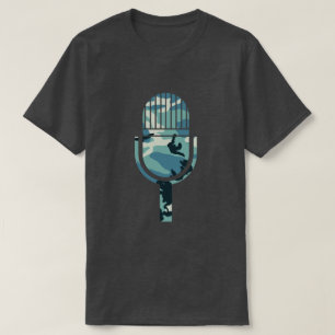 T-shirt Camo Motif Vintage Mic