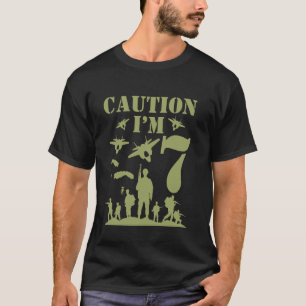 T-shirt Camo Seven Garçon Anniversaire Militaire 7e Fête G