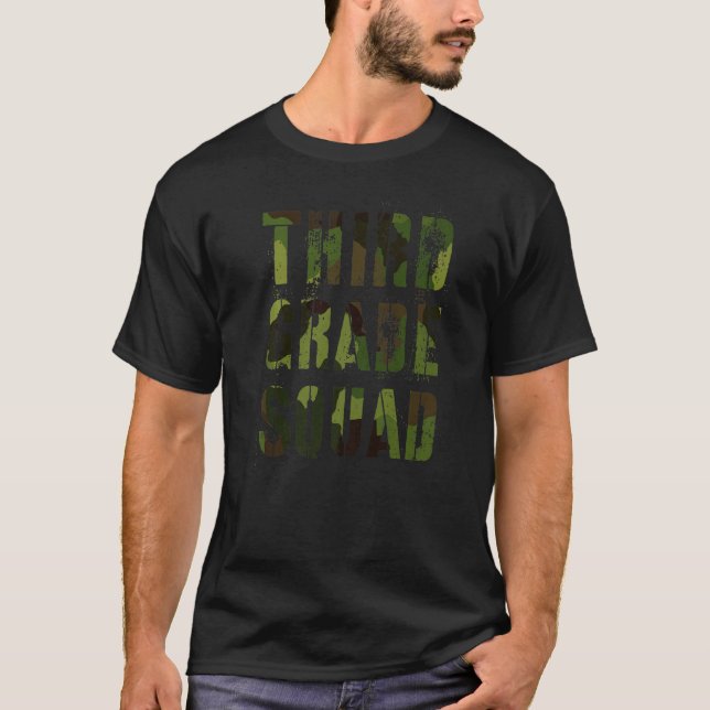T-shirt Camo Third Grade Squad Teacher Hello 3rd Grader Vi (Devant)