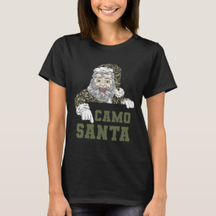 T-shirt Camoflage Chasse de Noël Père Noël Camo Military M