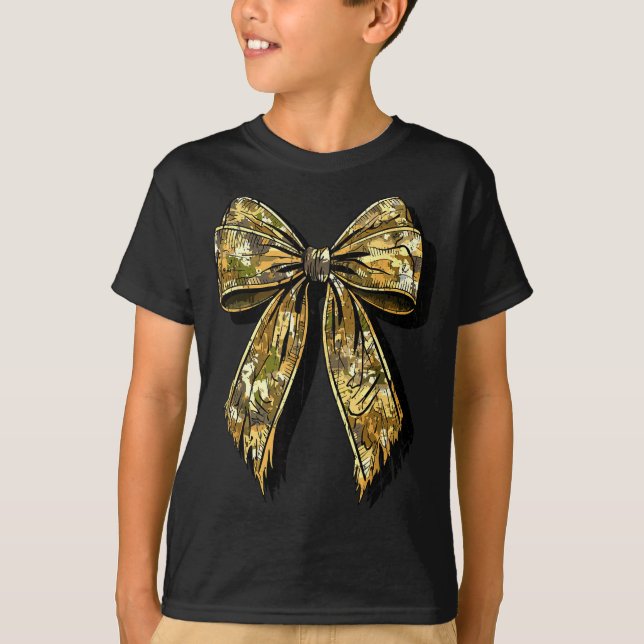 T-shirt Camouflage Camo Bow Hunting Girl  (Devant)