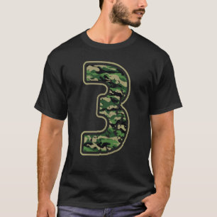 T-shirt Camouflage cool 3e anniversaire mignonne 3 ans vie