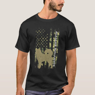 T-shirt Camouflage de chien de chasse vintage US Camo Flag