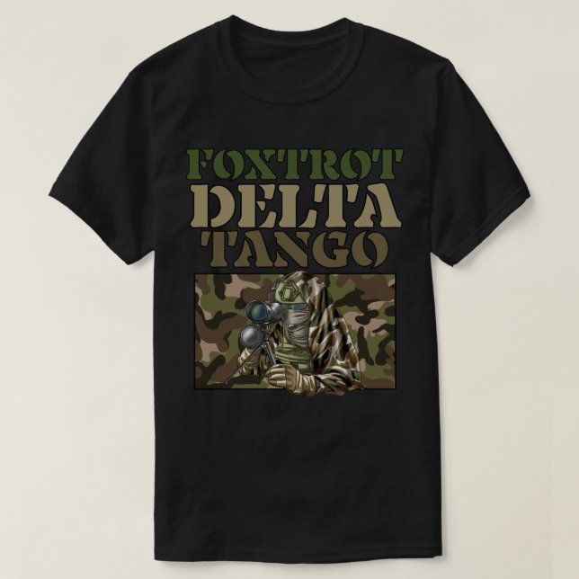 T-shirt Camouflage du delta du Tango de Foxtrot (Design devant)