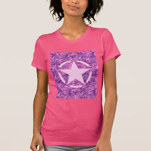 T-shirt Camouflage numérique rose-chaud