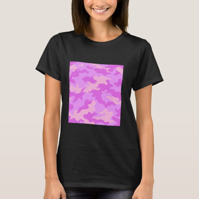 T-shirt Camouflage rose clair Art Joli Camo Motif (Devant)