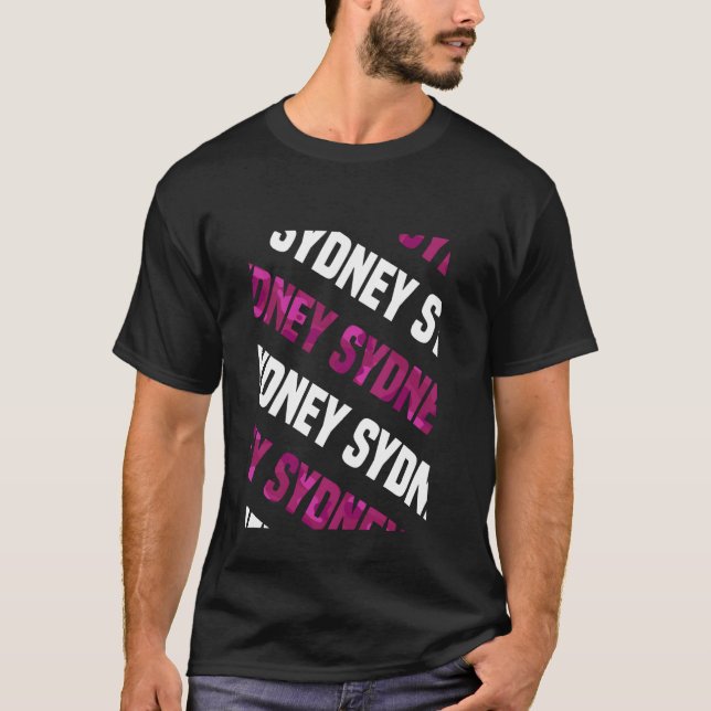 T-shirt Camouflage rose Motif de Sydney (Devant)