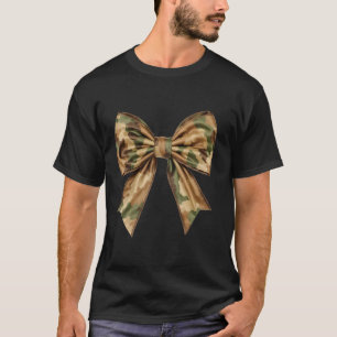 T-shirt Camouflage Vieux Camo Bow Camo Coquette Chasse aux