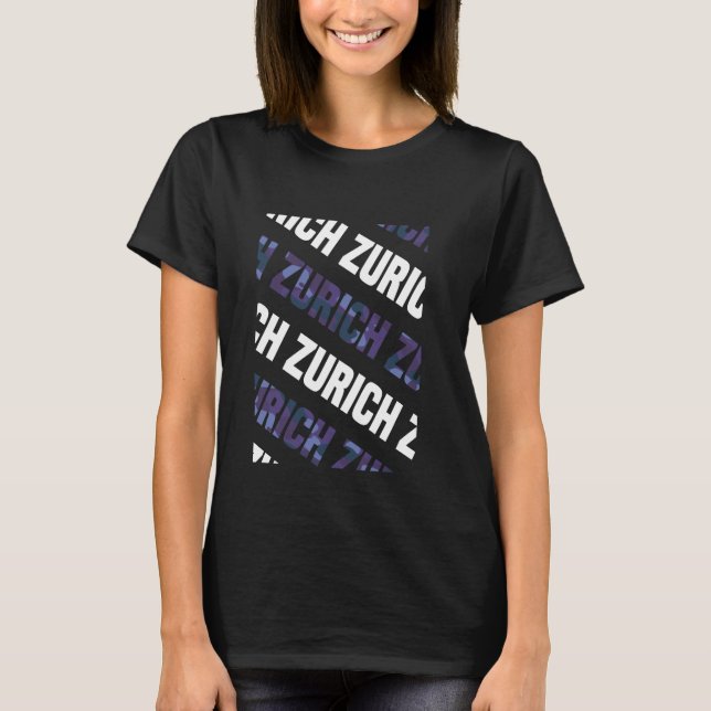 T-shirt Camouflage violet Motif Camo de Zurich (Devant)