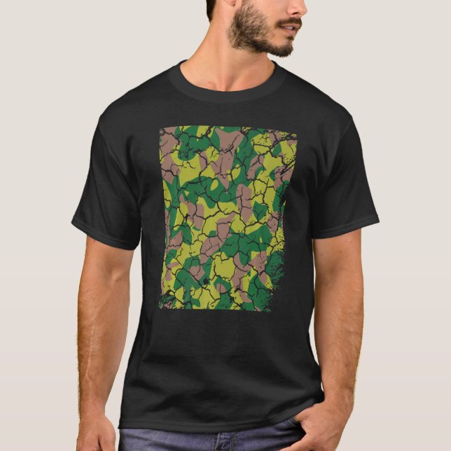 T-shirt Camouflaged Hunting Distressed (Devant)