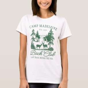 T-shirt Camp Bachelorette Camping Forêt Cerf Dernier Trail