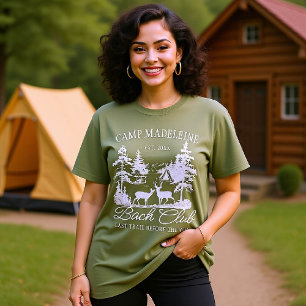 T-shirt Camp Bachelorette Forest Moss Dernier Trail Campin
