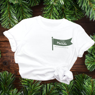 T-shirt Camp Bachelorette Mountain Drapeau vert Camping