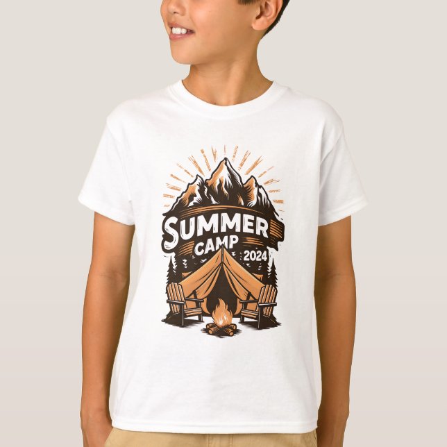 T-shirt Camp d'été 2024 - Camping de vacances (Devant)