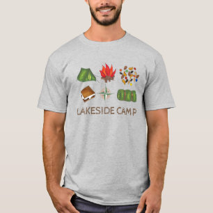 T-shirt Camp d'été Camping Tente Fire Compass Custom Shirt