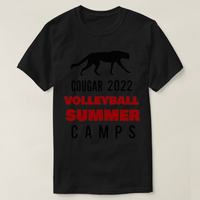 T-shirt camp d'été de volley-ball (Design devant)