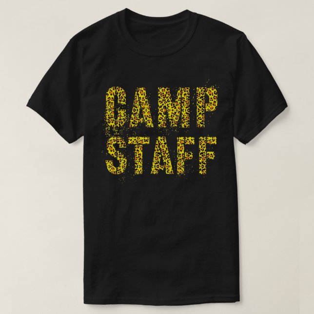 T-shirt CAMP Empreinte de léopard Hôte Thé de conseiller d (Design devant)