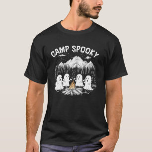 T-shirt Camp Épouvantable Été Halloween Mignon Fantôme