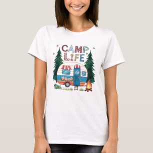 T-shirt Camp Life Watercolor Camping
