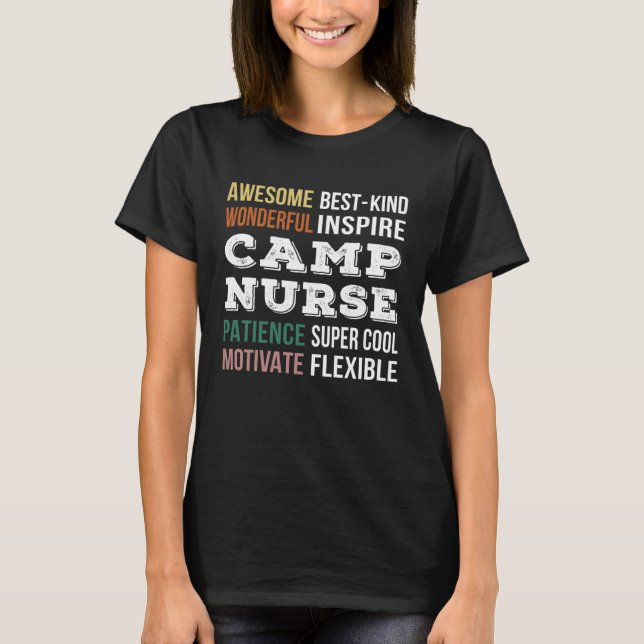 T-shirt Camp Nurse  Appreciation (Devant)